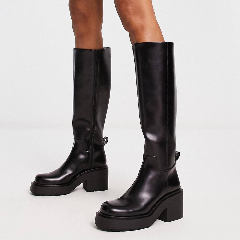 Monki Vegan Leather Tall Boots